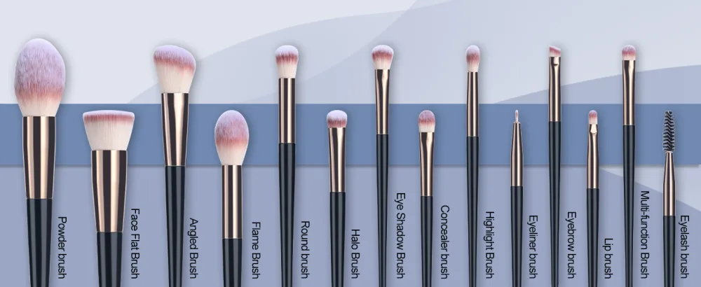 BS-MALL Makeup Brushes Set with 1 Makeup palette & 2 Powder Puff Premium Synthetic Foundation Powder Concealers Eye Shadows 18 Pcs Set - product information 26