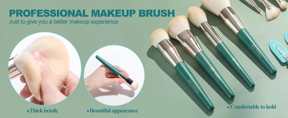 BS-MALL Makeup Brush Set Premium Synthetic Foundation Powder Concealers Eye Shadows Makeup Heart Shape 24 Pcs Set - product information 27