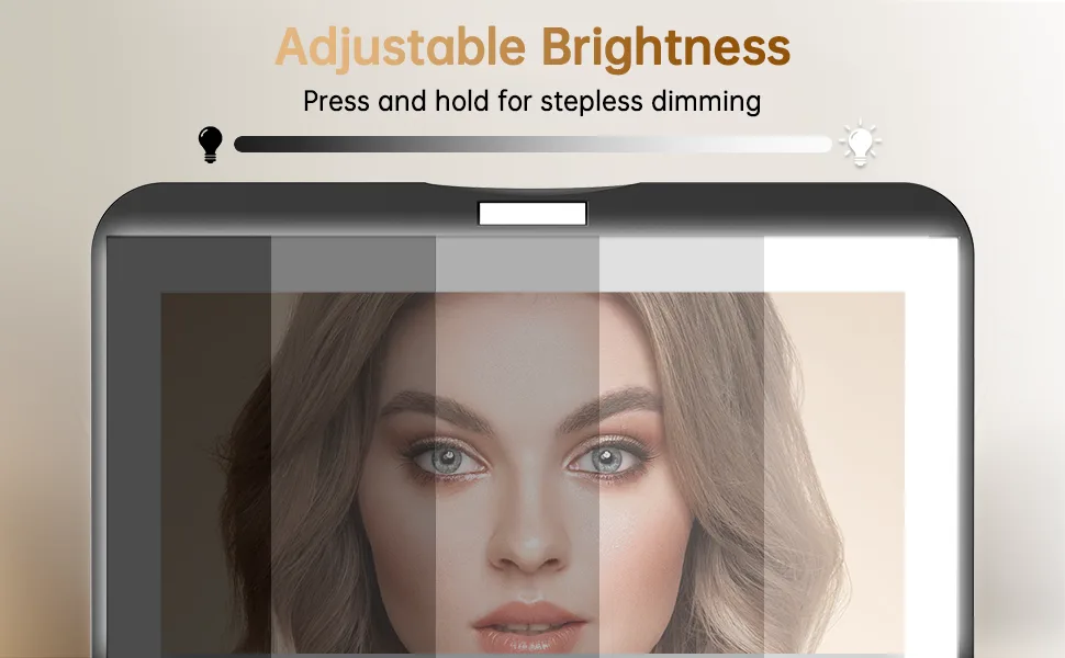 Benbilry LED Lighted Compact Makeup Mirror with Magnetic Switch   1X/3X Magnification & Type-C Rechargeable & Adjustable Brightness & 300  Flip   Portable Travel Mirror Foldable Handheld Mirror Black - 457851