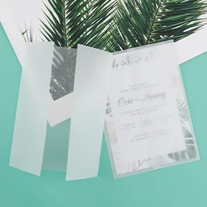Pre-Folded Vellum Jackets for 5x7 Invitations: 60Pcs Vellum Paper Translucent Wedding Invitation Wraps - Pre-folded Vellum Jackets