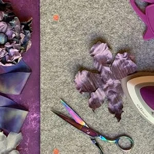 Oliso Multi-Mat Felt Pressing pad - 100% New Zealand Wool  Ideal for Quilting and Sewing (14 x 14     Thick) - Oliso M2Pro creating fabric flowers in Oliso Multi-Mats