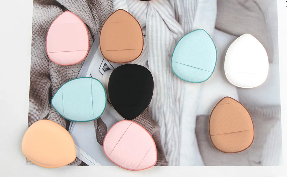 bAnpinSH Finger Puff  12 Pcs Mini Makeup Puff Suitable For Foundation  Concealer  Eye Shadow Beauty Makeup Tools (5 Color 1 Set) - finger sponge makeup