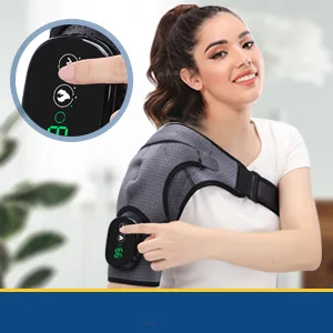 Cordless Shoulder Heating Pad  Heated Shoulder Wrap  Shoulder Brace with 3 Heating and Vibration Modes  Shoulder Supports for Relaxation Large - heating pad