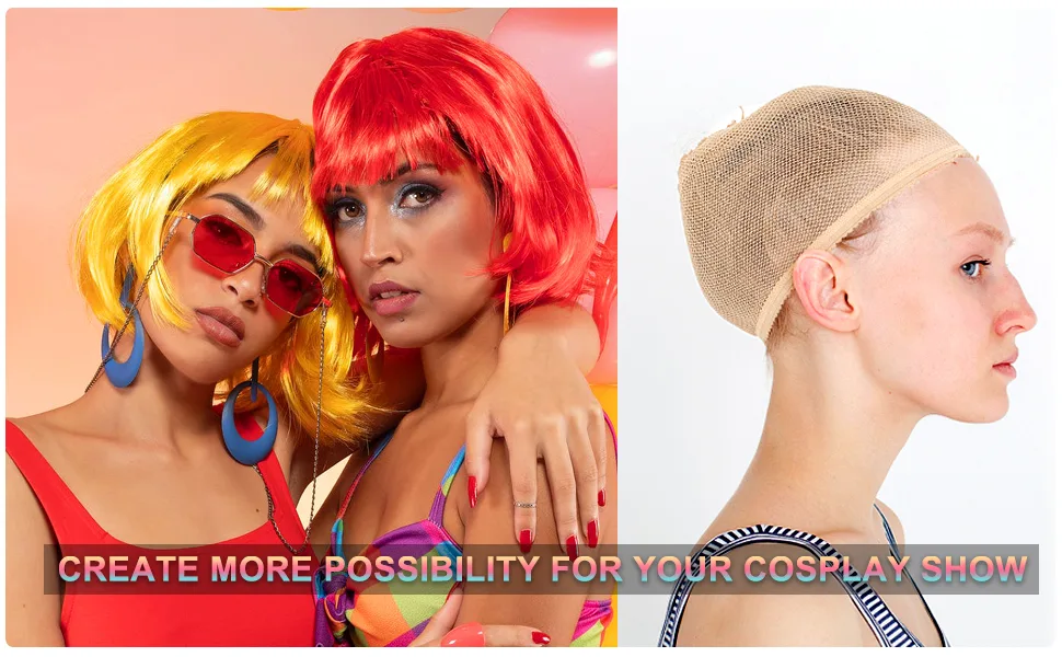 Wig Cap for Long hair Elastic Mesh Net Wig Caps  Wig Cap for Long Thick Hair 3 Pcs (Black) - wig caps 06
