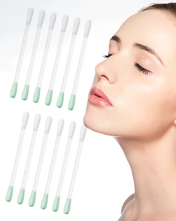 50 Pcs Cotton Makeup Remover Swabs - Disposable Vitamin E Liquid-Filled Cotton Swabs Sticks for Eye/Lip/Eyebrow/Eyelash Makeup Correctors Removing Swabs - Cotton Makeup Remover Swabs