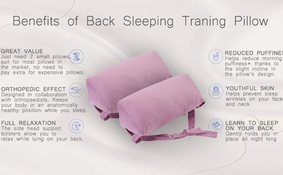 Beauty Pillow  Anti Wrinkle & Anti Aging Back Sleep Training Pillow  Wrinkle Prevention Pillow to Sleep on Back  Head Positioning Pillow  Post Surgery Pillows Support for Sleeping Upright Pink - product information 2