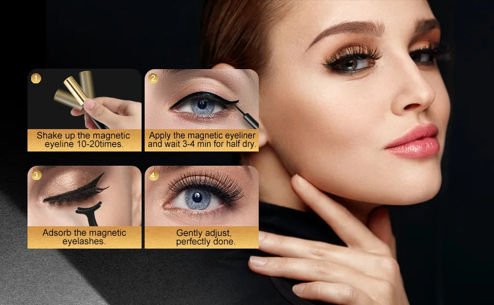 Larbois Magnetic Eyelashes 5 Pairs  Comfortable & Reusable False Lashes From Natural to Gorgeous Styles No Glue Needed 5PairesNew - Magnetic Eyelashes Kit