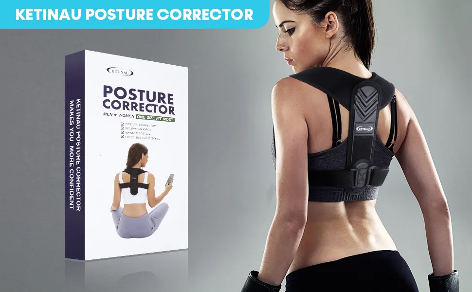 Posture Corrector for Women and Men   Back Brace Adjustable Upper Posture Support  Shoulder Posture Brace  Back Support Comfortable Back Straightener Support for Clavicle Support and Providing Pain Relief from Neck Back ... - New Back Brace -1