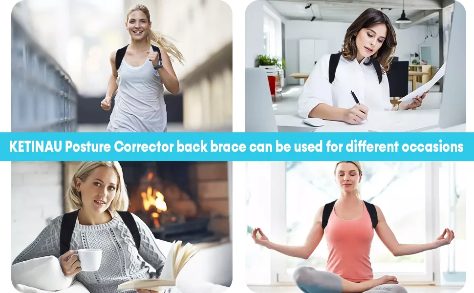 Posture Corrector for Women and Men   Back Brace Adjustable Upper Posture Support  Shoulder Posture Brace  Back Support Comfortable Back Straightener Support for Clavicle Support and Providing Pain Relief from Neck Back ... - New Back Brace-5