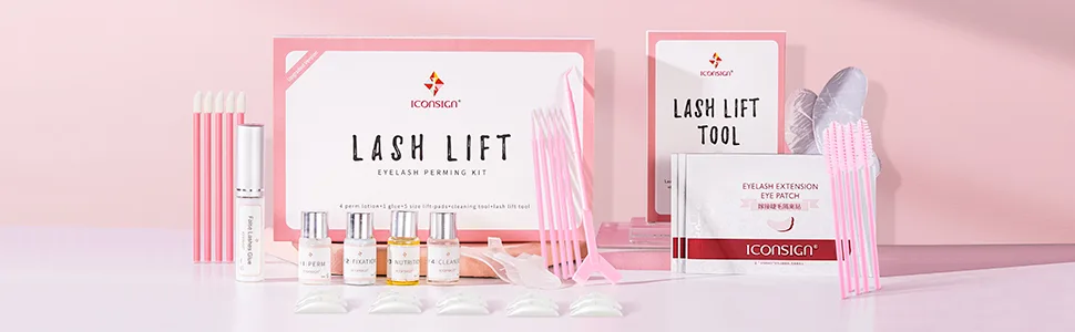 ICONSIGN Lash Lift Kit(2nd Generation)  Professional Semi-Permanent Curling Eyelash Perm Kit Suitable for Salon & Home Use - IKA-024