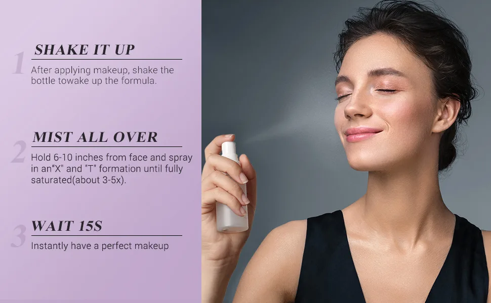 LUXAZA Makeup Setting Spray 16 Hr Lock Setting Mist- Blurring & Oil Absorbing Face Setting Spray For Makeup-Long Lasting Makeup Primer and Spray-1.15 Fl. Oz. - Makeup Setting Spray