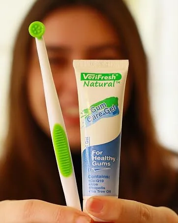 VeriFresh Sonic Bamboo Toothbrush - Biodegradeable Bamboo Heads with Castor Oil bristles - Includes 2 Brush Heads - Replacement Heads Available Separately - Gum Care Kit