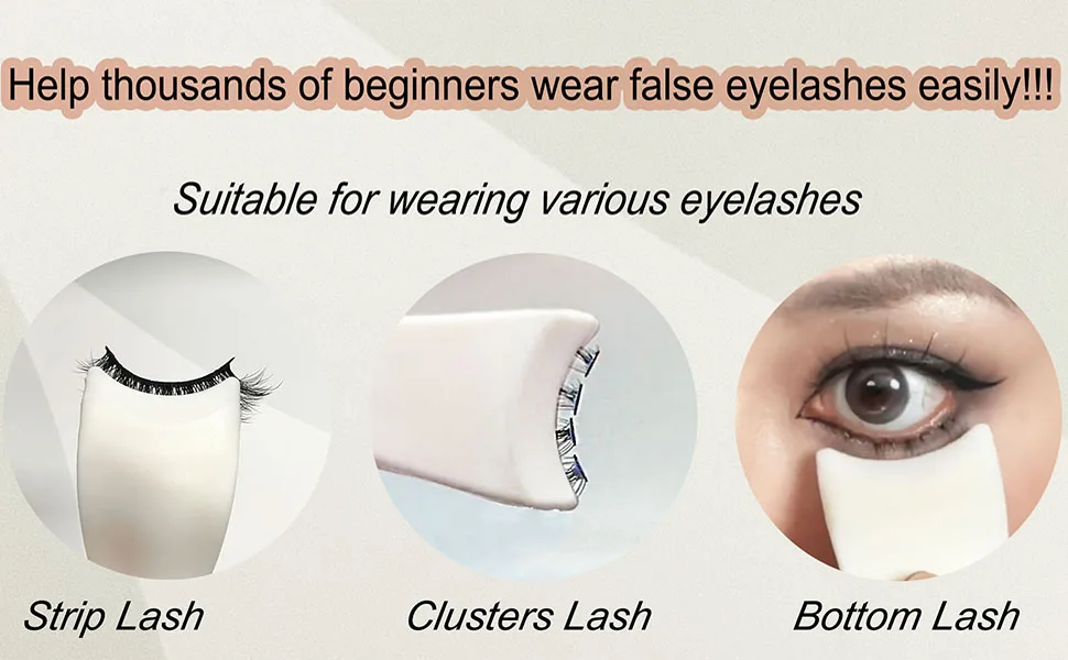 Lashes Buddy Eye Lash Mascara Guard Applicator Makeup Cosmetic Eyelash Tool  False Eyelash Applicator Tool Lash Clip Tweezers Eye Makeup Tools More Convenient to Wear Lashes - product information 7