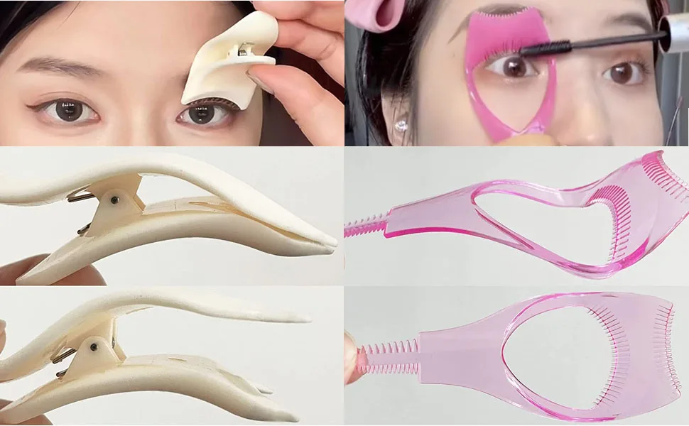 Lashes Buddy Eye Lash Mascara Guard Applicator Makeup Cosmetic Eyelash Tool  False Eyelash Applicator Tool Lash Clip Tweezers Eye Makeup Tools More Convenient to Wear Lashes - product information 8