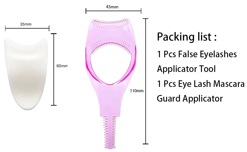 Lashes Buddy Eye Lash Mascara Guard Applicator Makeup Cosmetic Eyelash Tool  False Eyelash Applicator Tool Lash Clip Tweezers Eye Makeup Tools More Convenient to Wear Lashes - product information 9