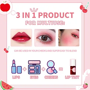 Dulele 4 Pcs Hydrating Lip Stain Tint Set  Velvet Matte Liquid Lipstick  Long Lasting & Moisturizing Smooth Lip Gloss Lip Cheeks and Eyes - product information 25