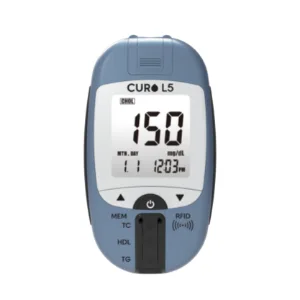 CURO L5 Digital Cholesterol Test Kit Home (Device & 10 Total Cholesterol Strips Included) - meter