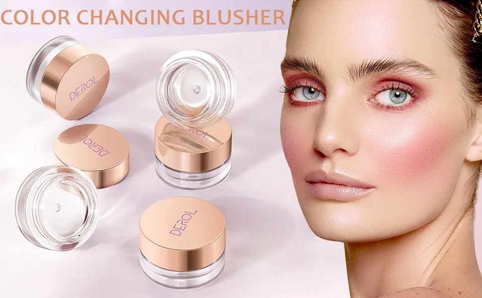 Magic Color Changing Cream for Cheek & Lip  Blush Rouge Color Changing Blusher  Moisturizing Transparent Color Changing Lip Gloss Multi Use Cream Liquid Blush Face Lips Cosmetic (Clear A) - Moisturizing Blush Rouge Color Changing Blusher for Cheeks and Lips Balm