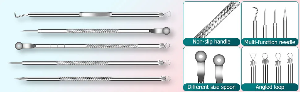 Blackhead Remover Tools with Camera  Visible Blackhead Remover  Pimple Popper Comedone Whitehead Extractor Kit  20X Magnification Visible Pore Cleaner Compatible with iPhone  iPad & Android - acne remover