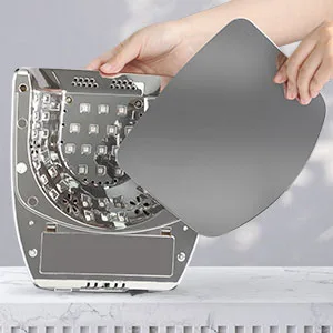 90W Professional Wireless Cordless Rechargeable UV LED Nail Lamp Nail Lamp Gel Nail Curing Dryer Light for Nails with 45 Beads 4 Timer Setting LCD Display Nail Polish Machine (Black) - LCD Display Nail Polish Machine