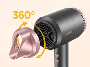 Wavytalk Hair Dryer with Diffuser  Ceramic Ionic Blow Dryer for Fast Drying and Damage Free Hair  Lightweight and Compact Hair Dryer Rose. Pink - hair dryer