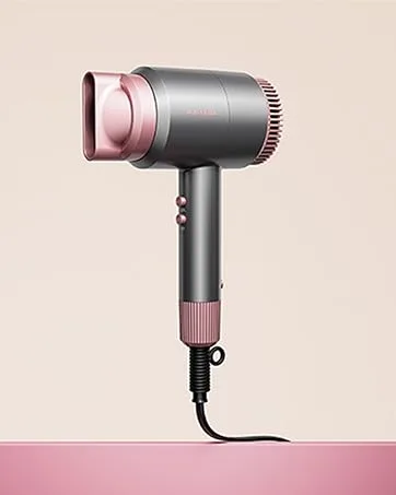 Wavytalk Hair Dryer with Diffuser  Ceramic Ionic Blow Dryer for Fast Drying and Damage Free Hair  Lightweight and Compact Hair Dryer Rose. Pink - hair dryer
