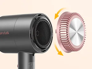 Wavytalk Hair Dryer with Diffuser  Ceramic Ionic Blow Dryer for Fast Drying and Damage Free Hair  Lightweight and Compact Hair Dryer Rose. Pink - hairdryer