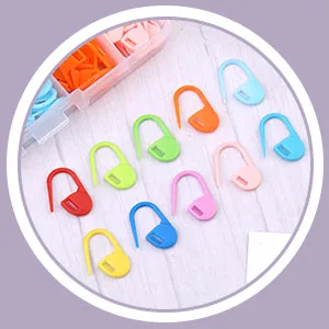 185PCS Stitch Markers  Knitting Crochet Markers with Plastic Box  Stitch Marker Ring Colorful for Sewing Knitting DIY Handmade Crafts - Stitch Markers