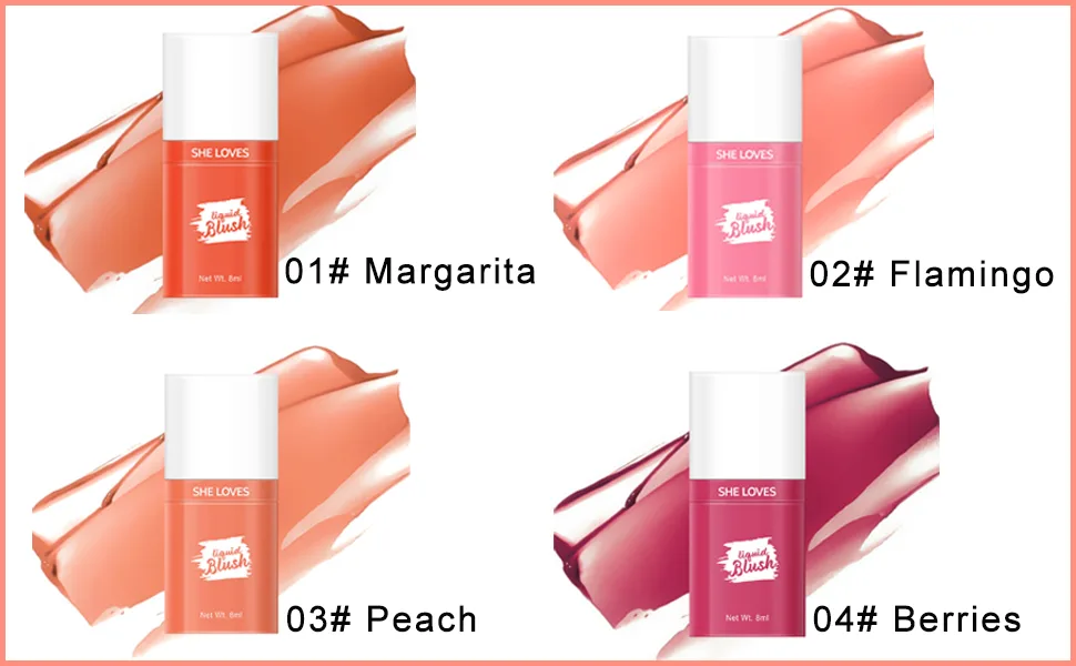 Liquid Cream Blush for Cheeks Natural-Looking Breathable Feel Long-Wearing Dewy Finish Blush Stick for Cheek Create Advanced Makeup (02 Flamingo) - product information 1