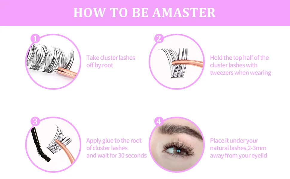 VEYES INC 72 Cluster Lashes. Wispy & Soft DIY Eyelash Extensions  Individual Eyelashes that Look Like Extensions  D curl 8-16mm Mixed Length (WM-03). WM03 - lash cluster