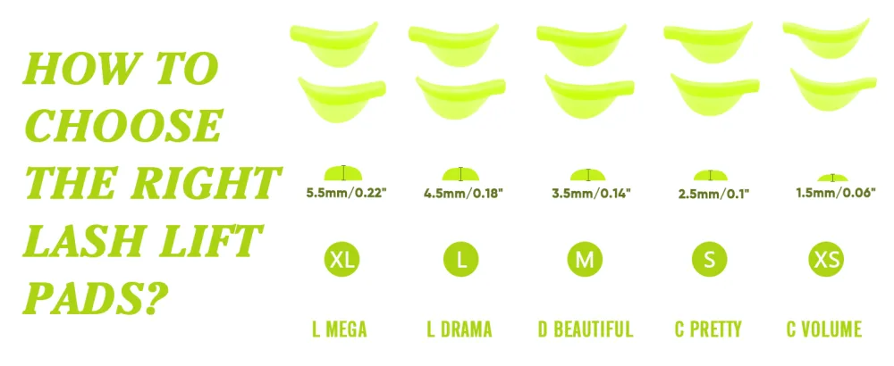 Libeauty Eyelash Lift Shield Lash Perm Pads 10 Pcs Reusable Eyelash Perming Curler Lower Eyelash Pads Lifting Rods Green Lash Lift Rods - lash perm rods