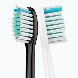 8Pcs Toothbrush Replacement Heads Compatible with Philips Sonicare Electric Toothbrushes Snap-on Handles (Black) - Replacement Toothbrush Heads Compatible with Philips Sonicare