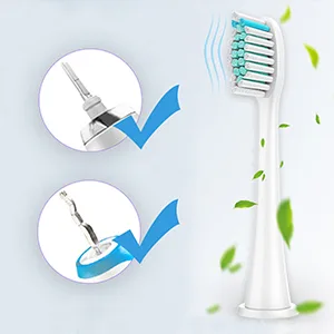 8Pcs Toothbrush Replacement Heads Compatible with Philips Sonicare Electric Toothbrushes Snap-on Handles (Black) - Replacement Toothbrush Heads Compatible with Philips Sonicare