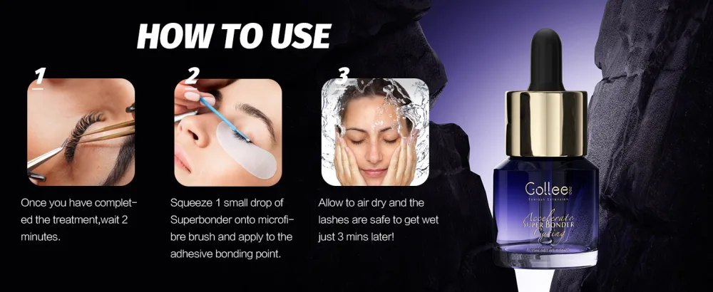 GOLLEEPRO Lash Bonder for Eyelash Extension Longer Retention Lash Glue Accelerator Eyelash Super Bonder for Lash Extensions Lash Sealant Eyelash Extension Bonder -15ML - LASH BONDER