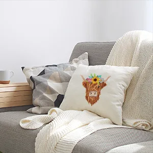 Louise Maelys Animal Embroidery Kits for Beginners with Highland Cow Pattern Adults Starter Cross Stitch Kit DIY Needlepoint Kits kit-11 - cross stitch kits for beginners