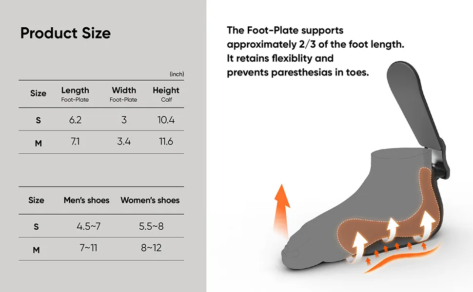 Neofect STEP Medium Left AFO Foot Drop Brace  Drop Foot Brace for Walking  Ankle and Foot Orthosis Support Left Medium - product information 12
