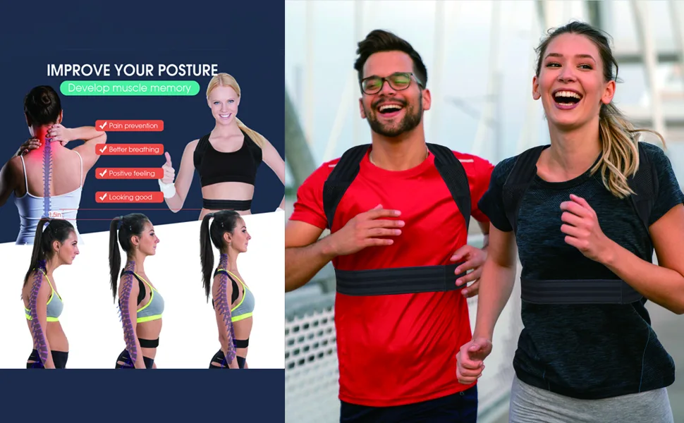 VFkeiki Posture Corrector & Upper Back Support 2023 Adjustable Back Straightener_Back Brace Spine Hunchback Correction Improve Posture and Back Pain Relief - neck upright comfy1 flex hump kyphosis scoliosis Orthosis flexible adjustable and providing from de