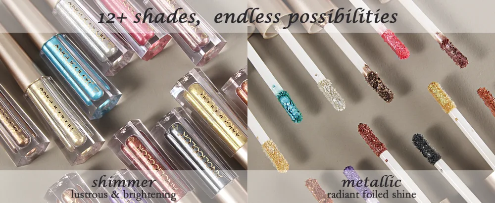 Junhe Chameleon Metallic Liquid Eyeshadow Eye Shadow Long Lasting and Pigmented Sparkling &Shimmer Eyes Makeup One-Swipe Coverage 0.10 Floz (103 EMBER) - Anglicolor Glitter Liquid Eyeshadow