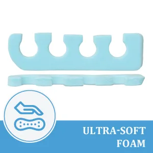 ForPro Comfy Toe Separators  White  Luxurious Foam Pedicure Toe Separators  Individually Wrapped  24-Pairs White 24-Pair - ForPro Comfy Toe Separators