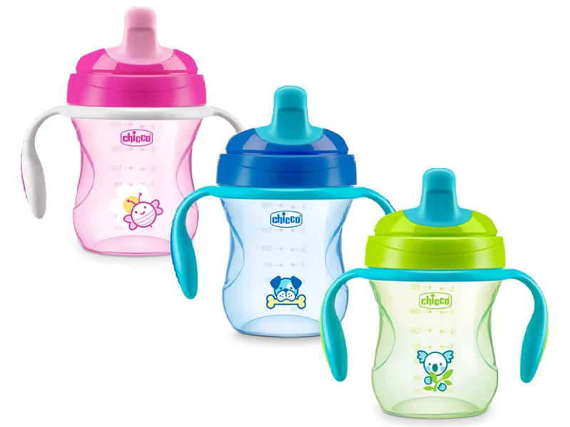 Chicco Semi-soft Spout Trainer Spill-Free Sippy Cup 7oz. Blue 6m+ - 1st spt lineup