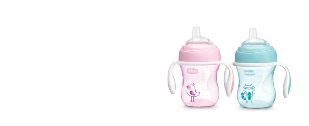 Chicco Insulated Flip-Top Spill-Free Straw Sippy Cup 9oz Dream Pink/Purple 12m+ (2pk) - transition cup