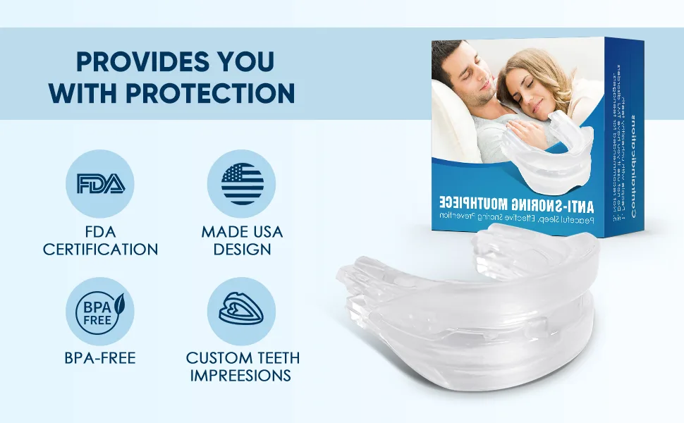 Anti-Snoring Mouthpiece Solution  Comfort Size (1)  Snoring Solution for a Better Night s Sleep  Clear White-222 - product information 1
