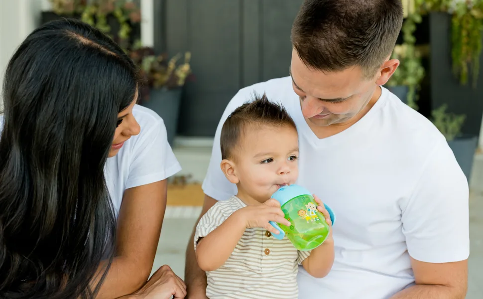 The First Years CoComelon Weighted Straw Cup   Bottle to Cup Transition Toddler Cups   7 Oz   6 Months and Up - image