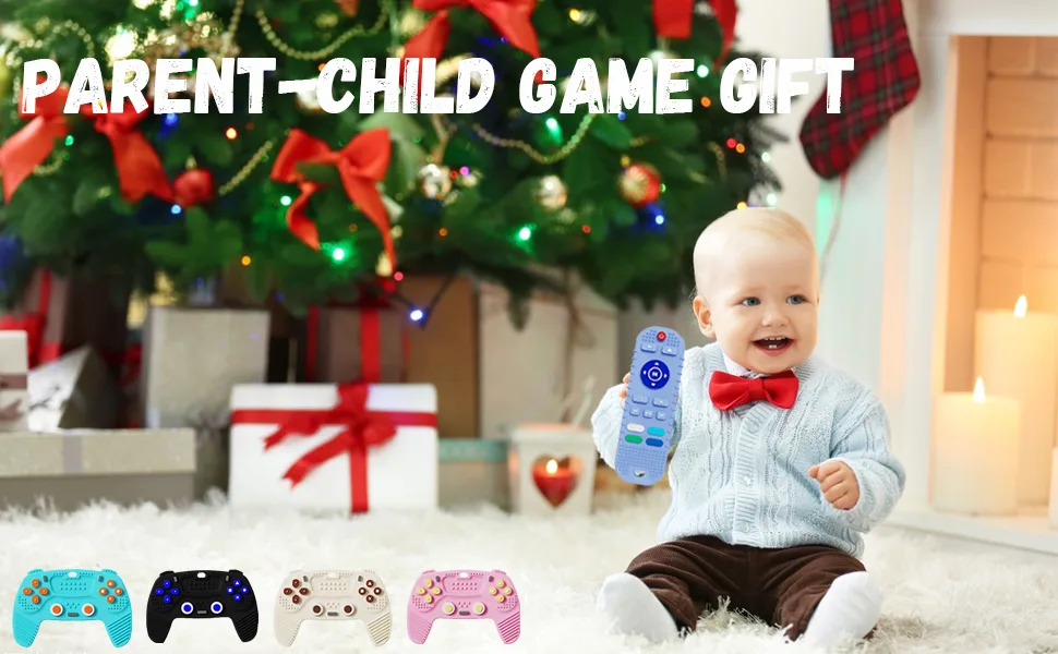 2PCS Silicone Baby Teething Toys Remote Control  Remote Control & Game Controller Silicone Teething Toy for Babies 6-12 Months (Pink) - product information 6