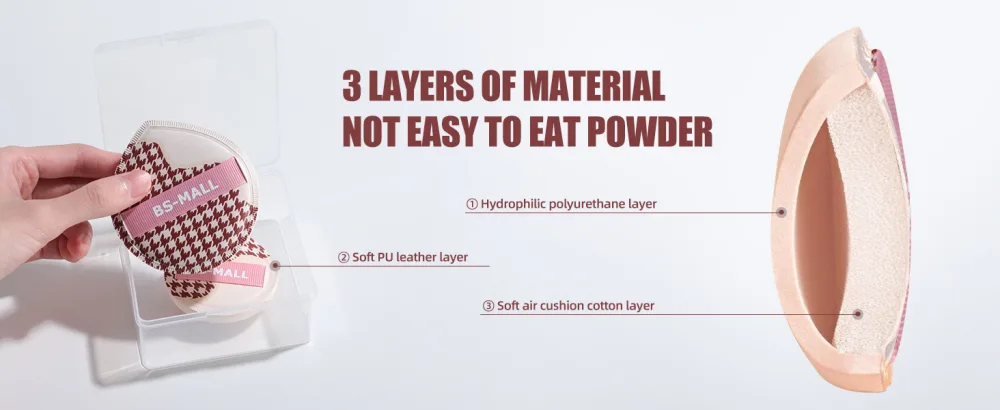 Foundation Puff BS-MALL 2 Pcs Soft Sponge Material Blender Sponges for Liquid  Cream  and Powder - product information 27