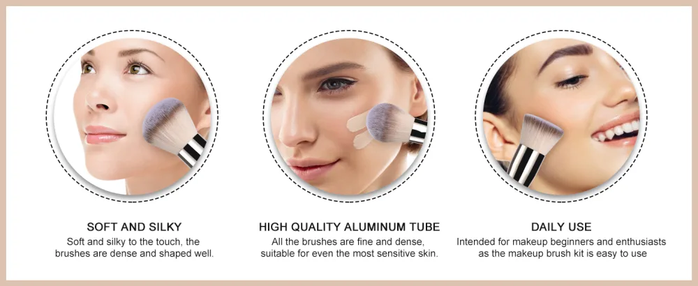 BS-MALL Makeup Brush Set 4 Pcs Premium Foundation Synthetic Powder Concealers Makeup Brushes Big Cosmetic Brushes - product information 28
