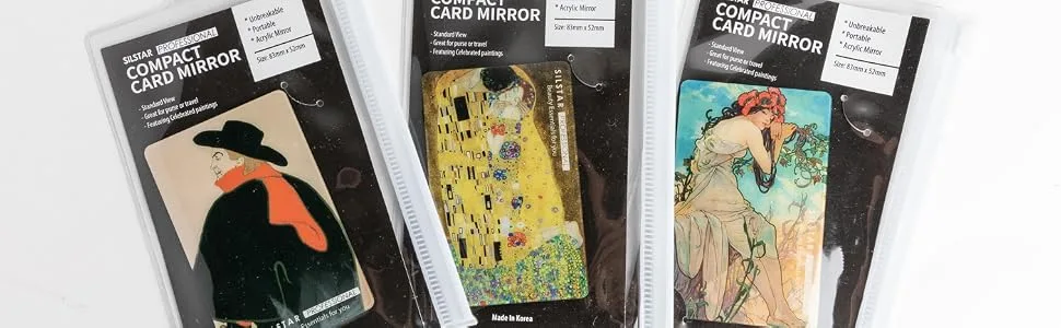 SILSTAR Professional Compact Card Mirror  Unbreakable Acrylic Makeup Mirror  Vanity Mirror for Wallet  Handheld Compact Pocket Mirror_Utagawa Hiroshige_Nihonbashi Bridge in Snowing 133 - paakage