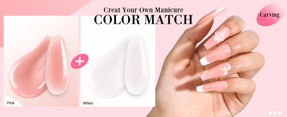 Morovan Solid Builder Nail Gel - 3 Colors Non-Sticky Solid Building Gel Hard Gel for Nails 3D Solid Gel Modeling Gel Long-Lasting Nail Extension Gel for Manicure Art DIY Home Salon Use - Solid Builder Nail Gel