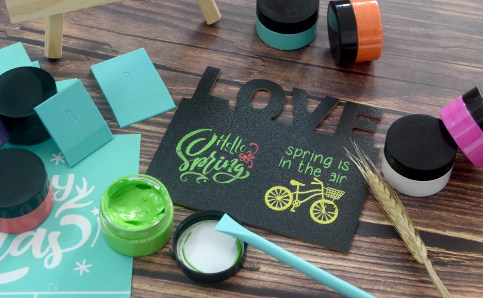 BOOLOOEN Silk Screen Stencils Self-Adhesive Transfer Stencil Reusable Washable Mesh Stencil for Wood Fabric DIY Home Decor 8.5x11inch(Love) Valentine s Day - SILK SCREEN STENCILS