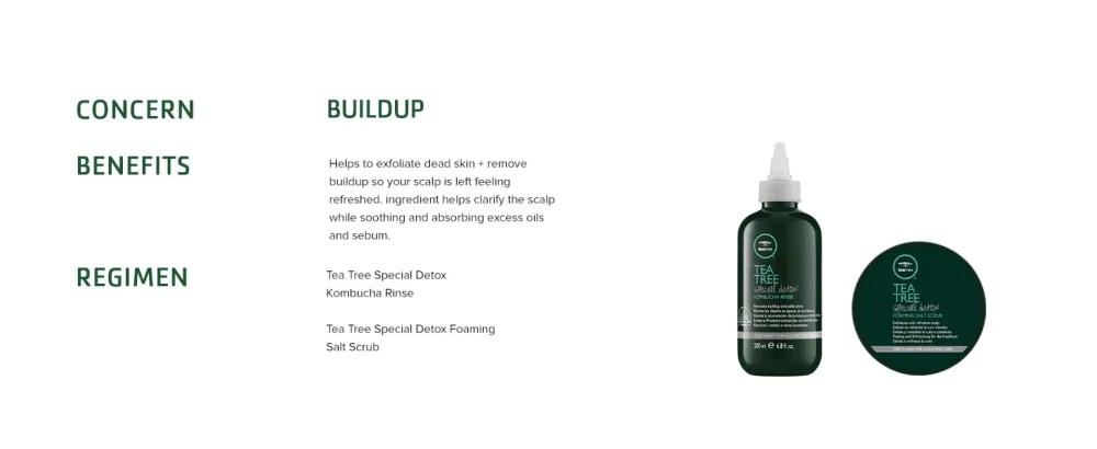 Tea Tree Special Detox Kombucha Rinse  Removes Buildup  Adds Shine  For All Hair Types  6.8 fl. oz. - Buildup